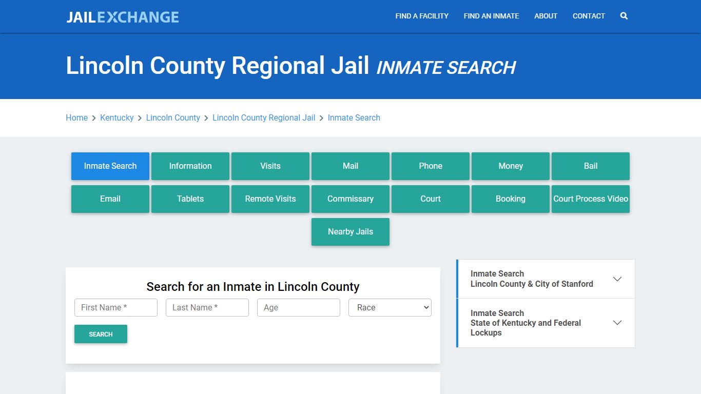 Lincoln County Regional Jail, KY Inmate Search: Roster & Mugshots